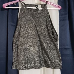 Sparkly, gray crop top